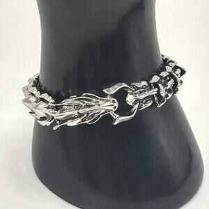 Stainless Steel Dragon fantasy Jointed Bracelet Medieval Valentines Birthday NEW